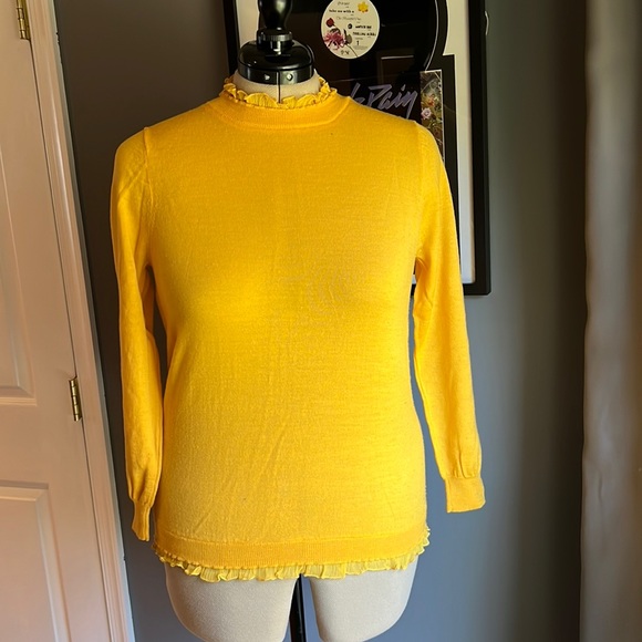 Pull Tunique Léger J Crew En Laine 100% - Taille XXS, Crème, Col Cheminée, Neuf Avec étiquette